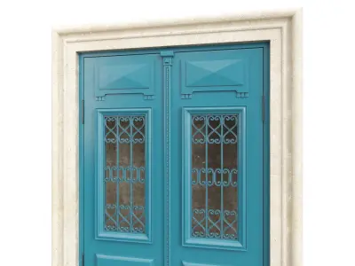 Entrance classic door 107 3D model