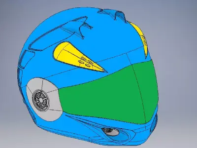 helmet 3D designs  Low-poly 3D model
