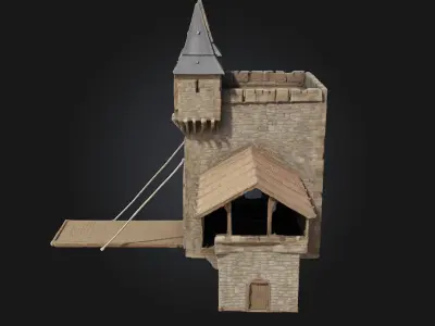 Castle Model Fortress A Stronghold of Medieval Power 3D model