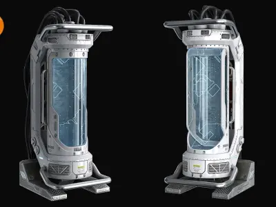 Sci Fi Container Capsule 3D model