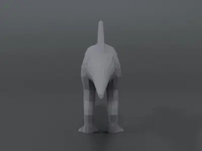 Low Poly Cartoon Spinosaurus Dinosaur Low-poly 3D model