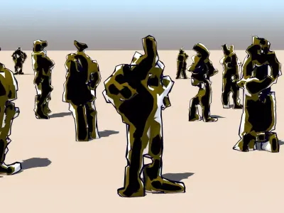 MUTANT CROWD - PACK 4 3D model