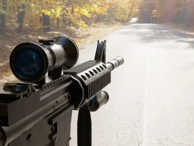M4 Rifle Low-poly 3D model