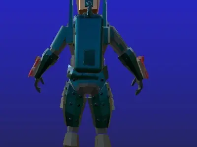 military alien   Free low-poly 3D model