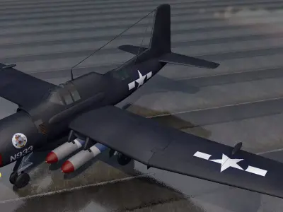 Douglas XTB2D-1 Skypirate 3D model