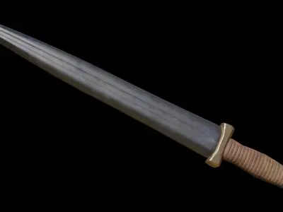 Greek Sword Xiphos 02 Low-poly 3D model