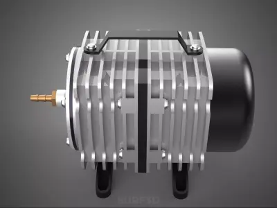 ELECTROMAGNETIC AIR OXYGEN PUMP COMPRESSOR BLOWER AERATOR MOTOR 3D model