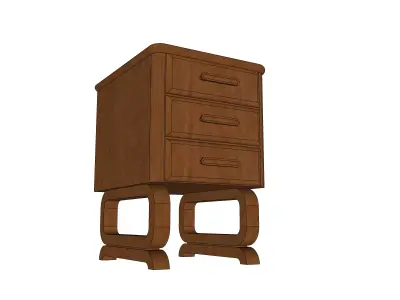 Antique Timber Small Drawer Carpentered Craft Malaysia 3D model