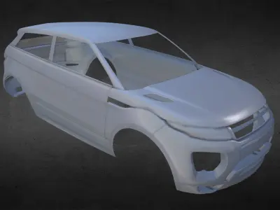 European Luxury Crossover SUV - Body Free 3D model