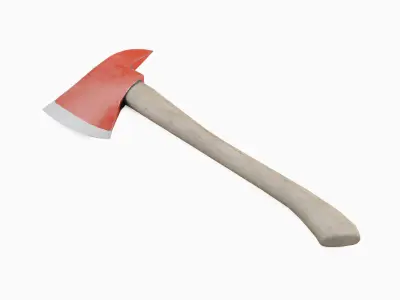 Fire Axe Set Low-poly 3D model