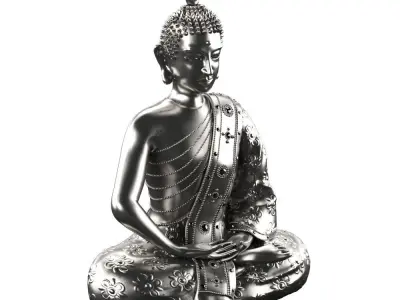 Sublime Buddha Figurine Low-poly 3D model