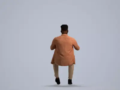 00171Raymond009 - Adult Black man sitting casually in car 3D model