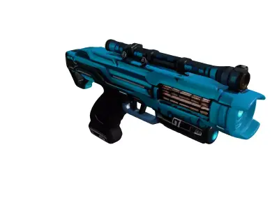 Futuristic Plasma Rifle 3D Model 3D model