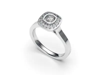 solitaire with ring sizes  8 part S97 3D print model
