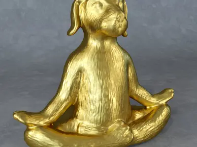 Yoga dog 3D print model