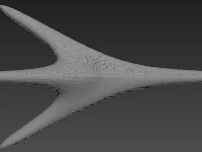 Abstract Sci-Fi Greeble Alien Spaceship 1 3D model
