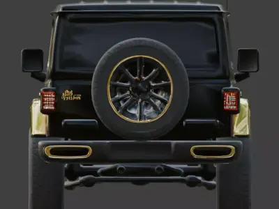 Luxury Gold and Black Off-Road Jeep 3D Model V02 Low-poly 3D model