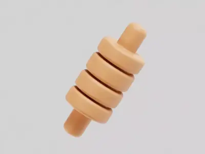 Cricket Bails Low-poly 3D model