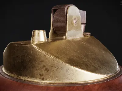 Vintage Lighter Low-poly 3D model