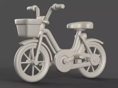 Cartoon Kid Bicycle 3D model
