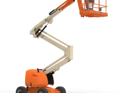 Telescopic Boom Lift Generic 2 Rigged 3D Model