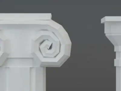 Low poly columns Low-poly 3D model