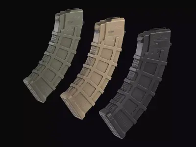Magazine Magpul PMAG 30 GEN M3 AK AKM  Low-poly 3D model