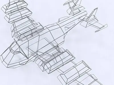 3DRT Sci-Fi Forces - Bomber 6  Low-poly 3D model