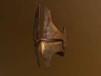 Helmet spartan Low-poly 3D model