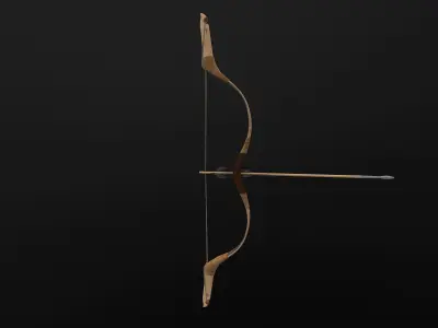 Composite Bow Low-poly 3D model purchase
