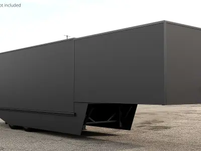 Tesla Semi Box Trailer Grey 3D model