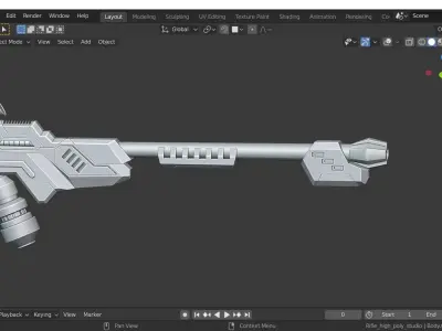Assault rifle - two color versions Free low-poly 3D model