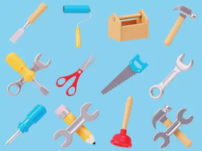 Home Tools 3D Icon Pack 3D model