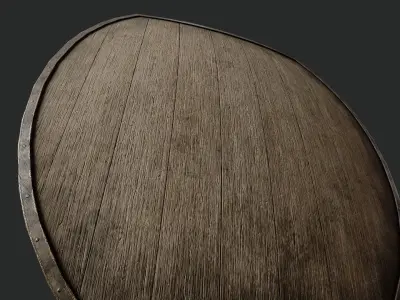 Slavic hybrid shield base Low-poly 3D model