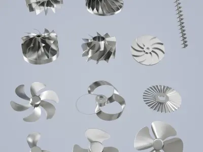 Propeller Collection three propellers 3D model
