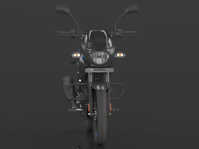 Bajaj Pulsar 150 SD UG Bike Sparkle Black Blue Low-poly 3D model