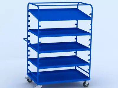 Adjustable portable cart 3D model