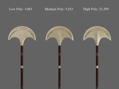 Ancient Collection Weapons Pole Arms 3D Model Pack