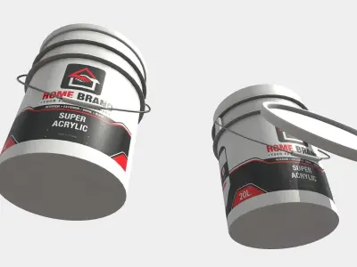 Paint Bucket Low-poly 3D model purchase