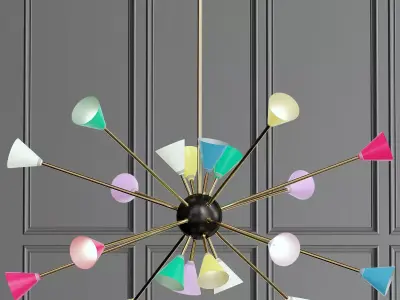 Stilnovo Multi color chandelier 3D model
