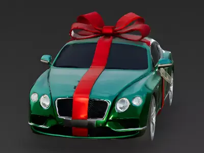 Gift-Wrapped Luxury Grand Tourer 3D Model Low-poly 3D model