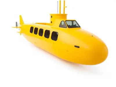 Vibrant Yellow Submarine model pack Low-poly 3D model