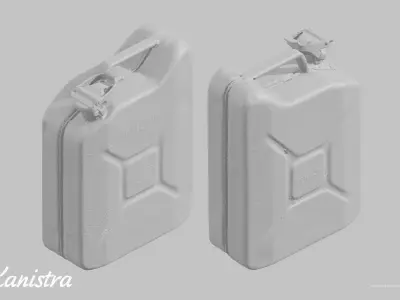 jerrican old rusty gas can 3D model