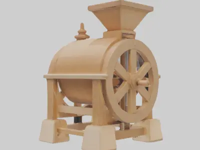 Grainmill Model Low-poly 3D model