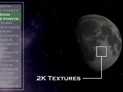 Photorealistic Solar System Free low-poly 3D model