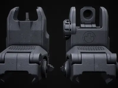 Magpul Mbush Sight AAA 3D game asset Low-poly 3D model