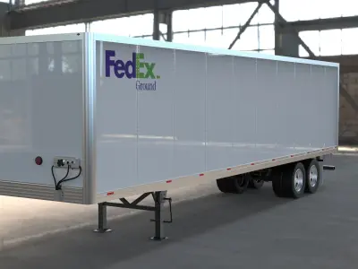 Utility 4000D-X Semi Trailer 3D model
