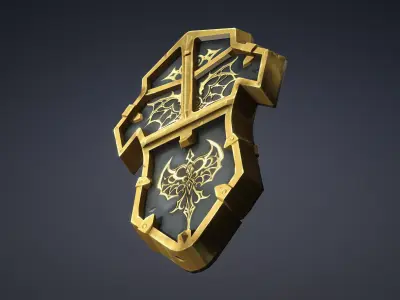 Holy Shield Low-poly 3D model