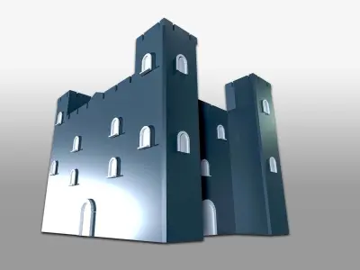 Castle - Cartoon Castle - Cartoonish Castle Free 3D model