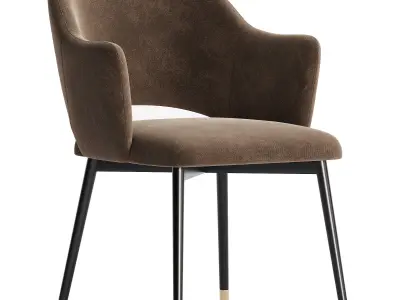 Eva Carver Dining Chair 3D model